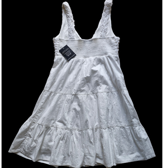 NWT, Boston Proper Women’s Macrame Tiered Tank Dress white, Size Small - Picture 5 of 7
